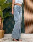 Jeans Wide Leg Strass 1271