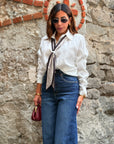 Camicia con foulard 97023