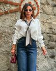 Camicia con foulard 97023