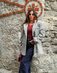 Giacca Herringbone 80129