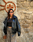 Giubbino Oversize Ecopelle 15019