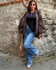 Bomber oversize Animalier 6728