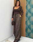 Pantalone Animalier Satin 25672