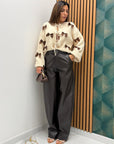 Pantalone ecopelle 7973