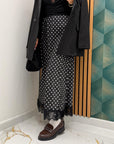 Gonna satin pois 7932