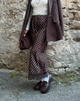 Gonna satin pois 7932