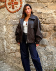 Bomber in ecopelle 8756