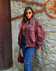 Bomber in ecopelle 8756