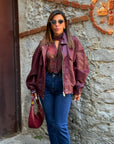Bomber in ecopelle 8756