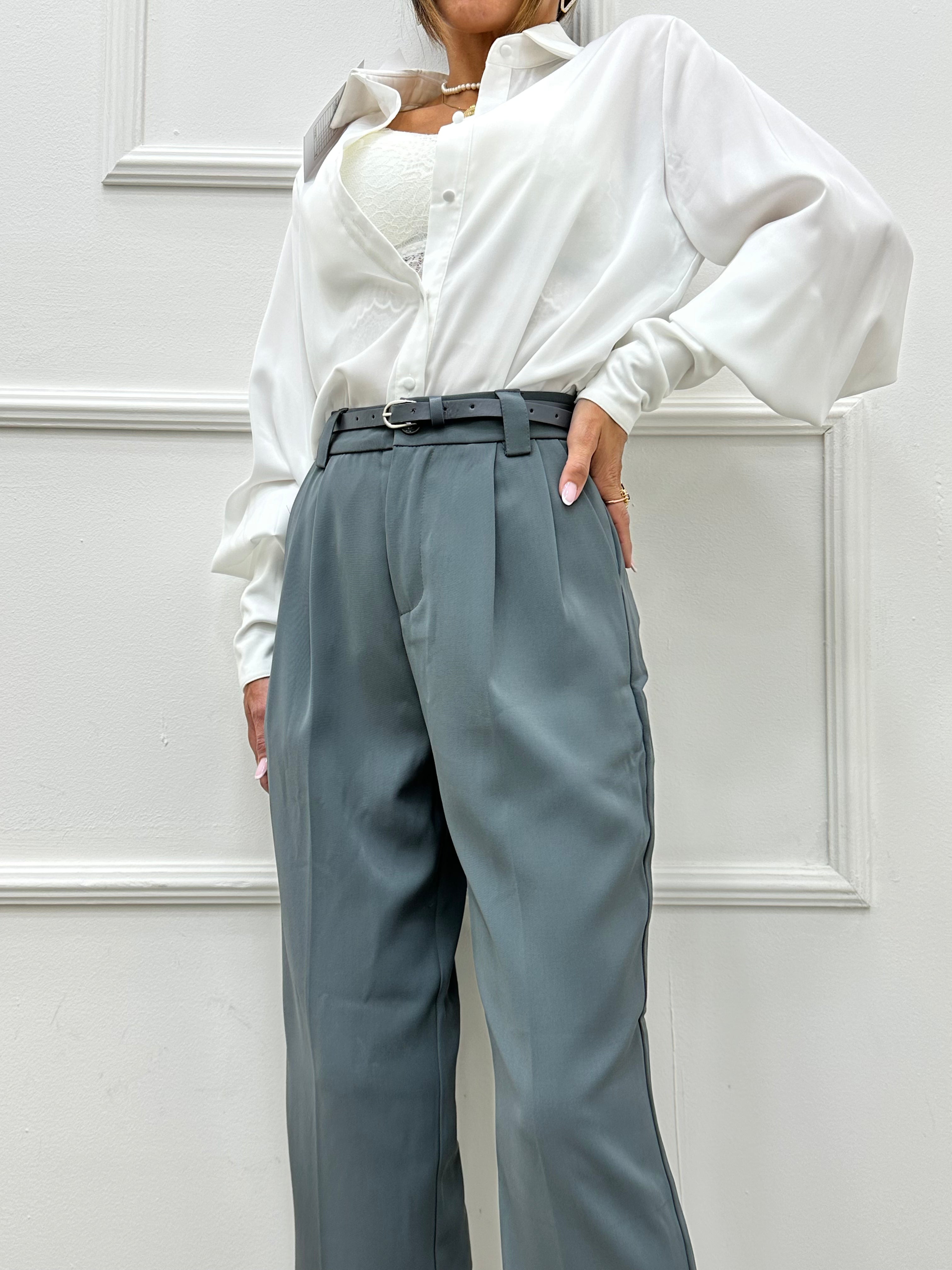 Pantalone con cintura 13134
