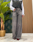 Jeans wide leg strass 3329