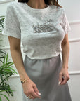 T-shirt con strass 1718