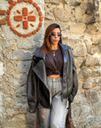 Giubbino Oversize Ecopelle 15019