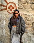 Giubbino Oversize Ecopelle 15019
