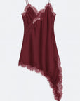 Abito Satin con pizzo 7838