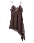 Abito Satin con pizzo 7838