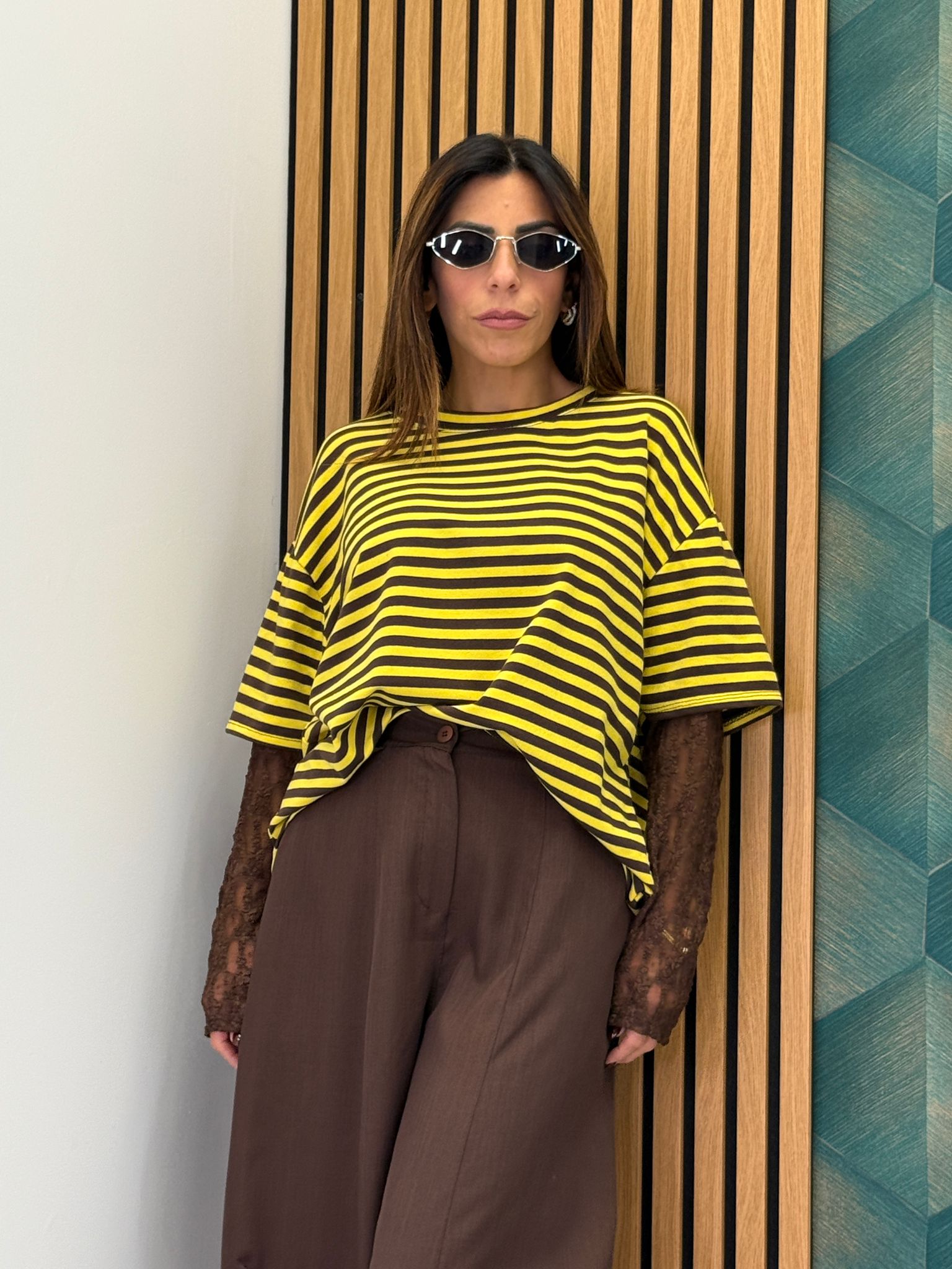 T-shirt con pizzo 21378