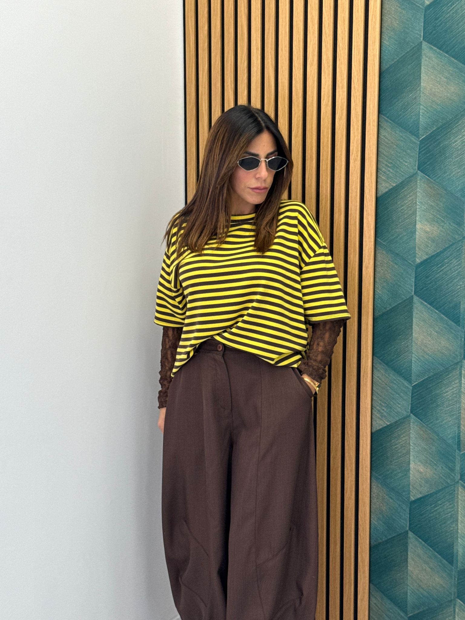 T-shirt con pizzo 21378