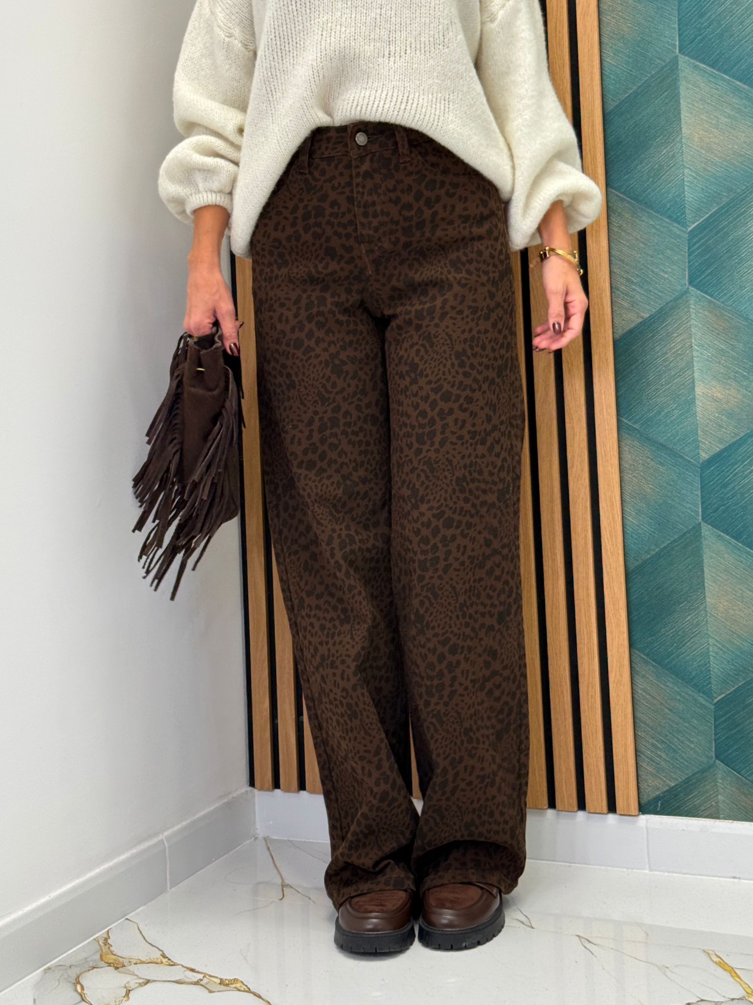 Jeans Animalier Wide Leg 1860