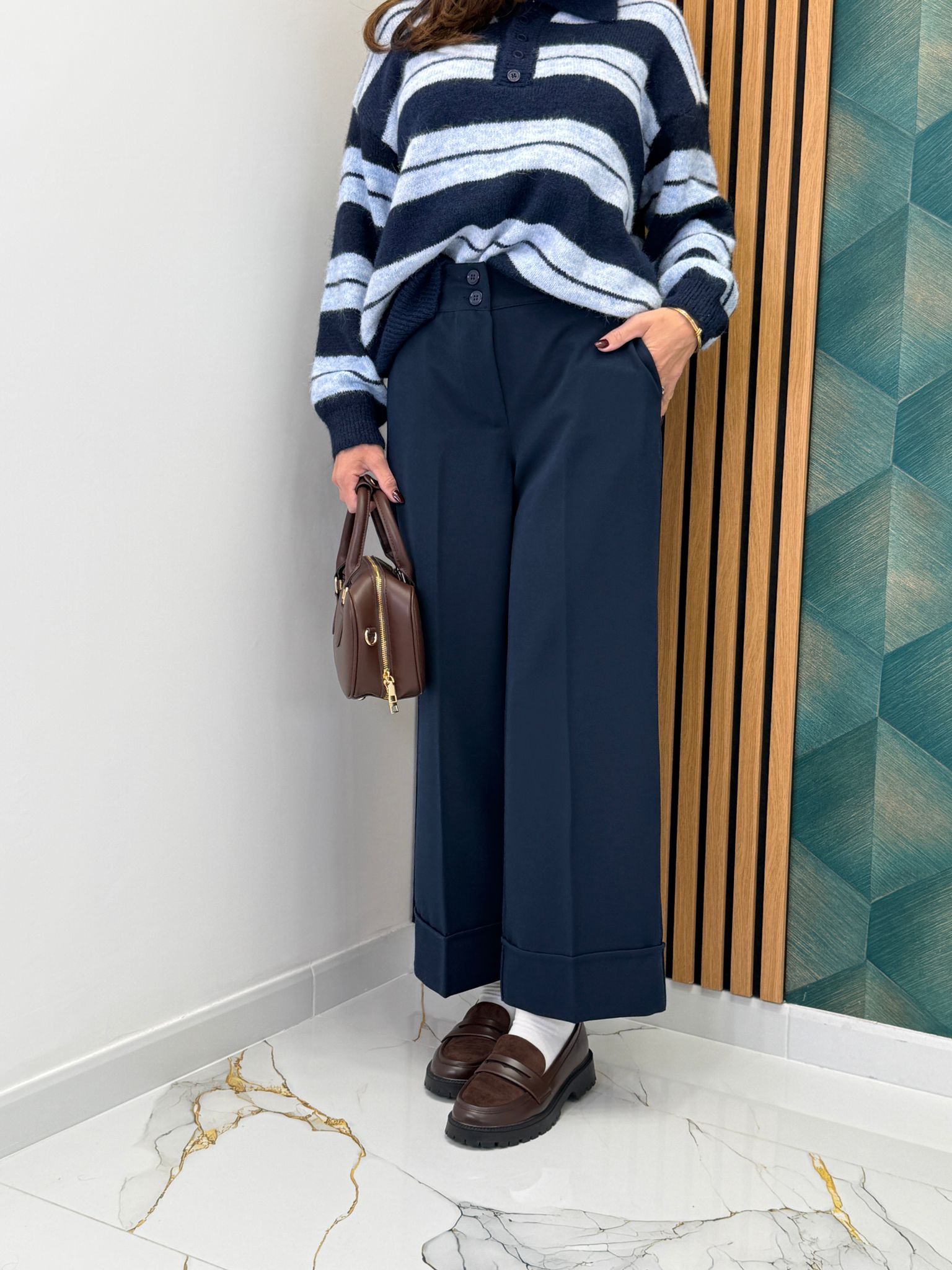 Pantalone con piegone 11271