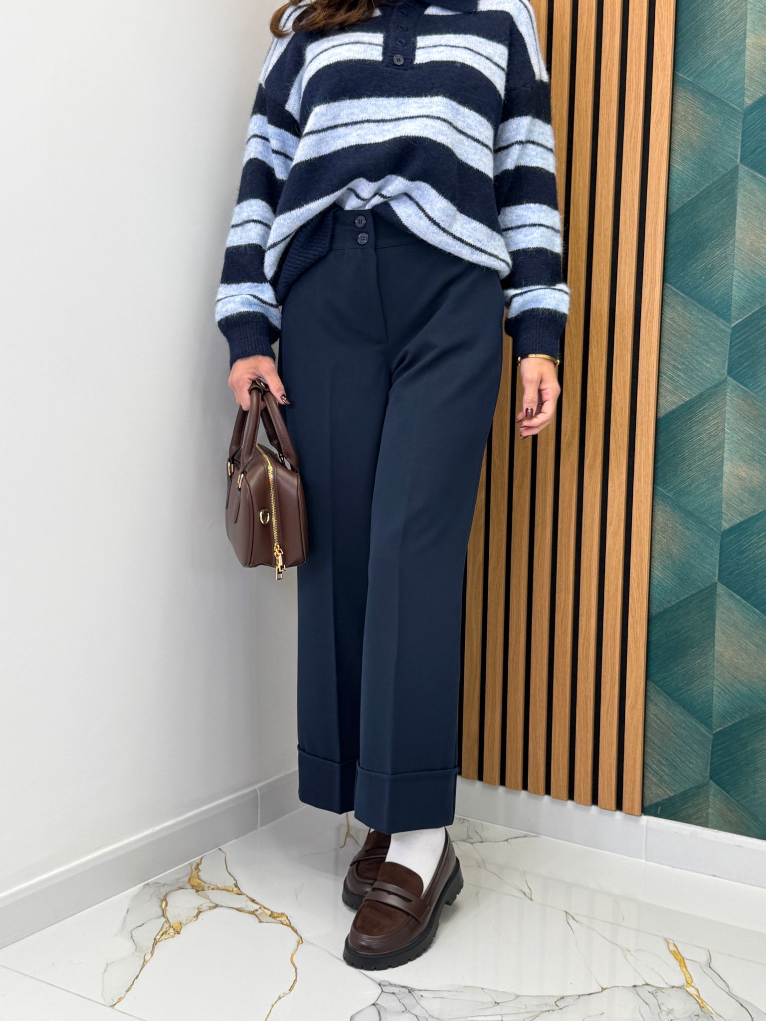 Pantalone con piegone 11271