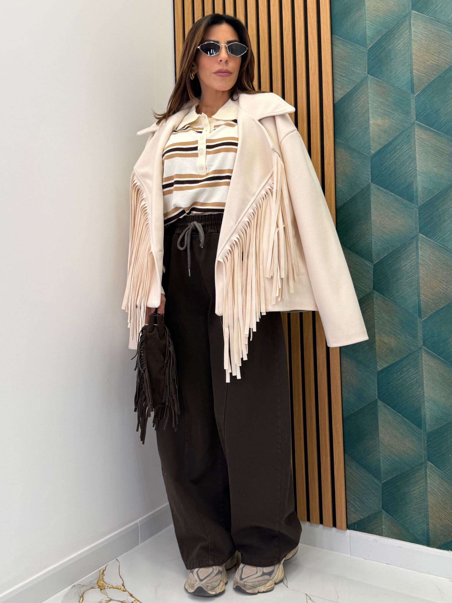 Giacca con frange 25958