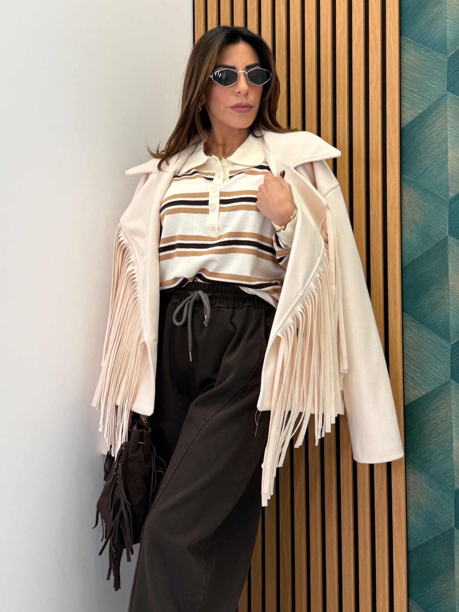 Giacca con frange 25958