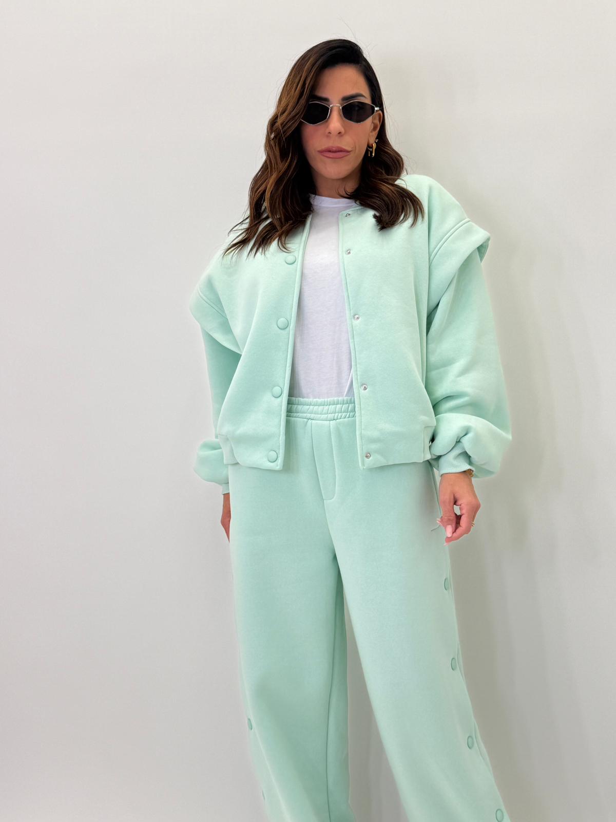 Felpa con bottoni Lumina 5032