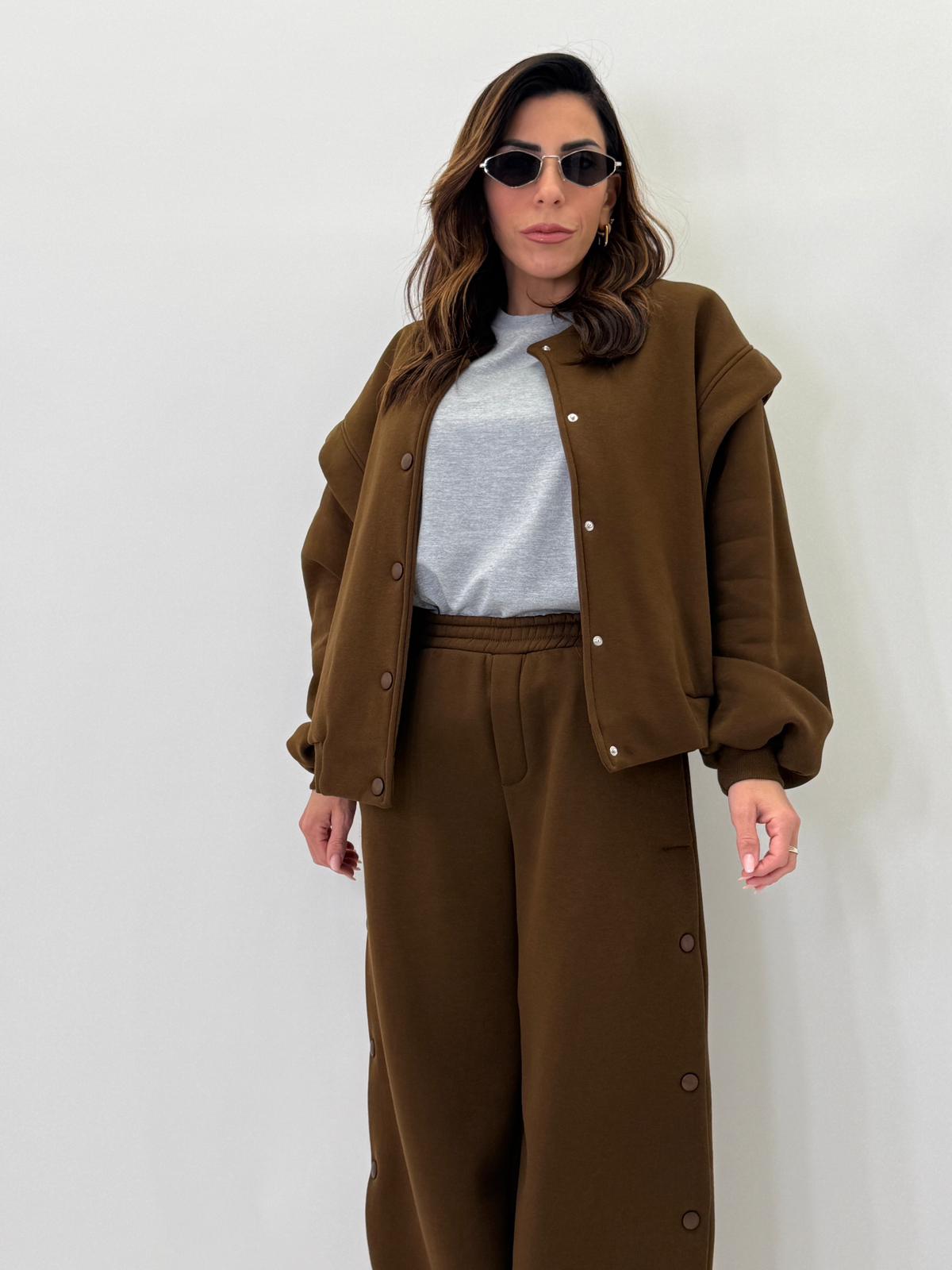 Felpa con bottoni Lumina 5032