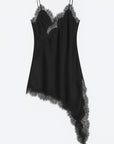 Abito Satin con pizzo 7838